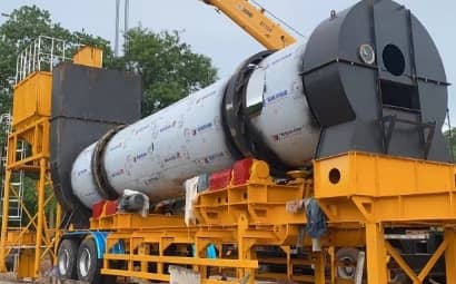 Land selection for environmentally friendly asphalt mixing plant construction